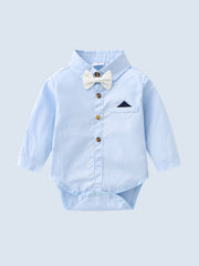 Baby Boys Gentleman Outfit Long Sleeve Bodysuit & Suspender Pants Set