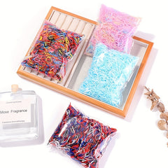 1500pcs Colorful Hair Ties Set for Baby Girls