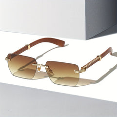 Square Rimless Sunglasses Gradient UV400