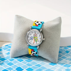 Kids Light Football Sports Quartz Watch