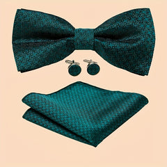 Men's Adjustable Bowtie Set Variety Colors