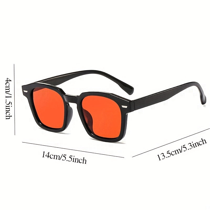 Y2K Square Sunglasses Rivet Decor Glasses UV400