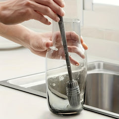 Silicone Brush Long Handle Cup Vacuum Cleaning Bottle Brush