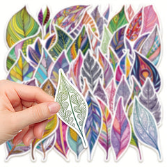 Enamel Leaf Stickers Set - Water Bottles Laptops Luggage Stickers
