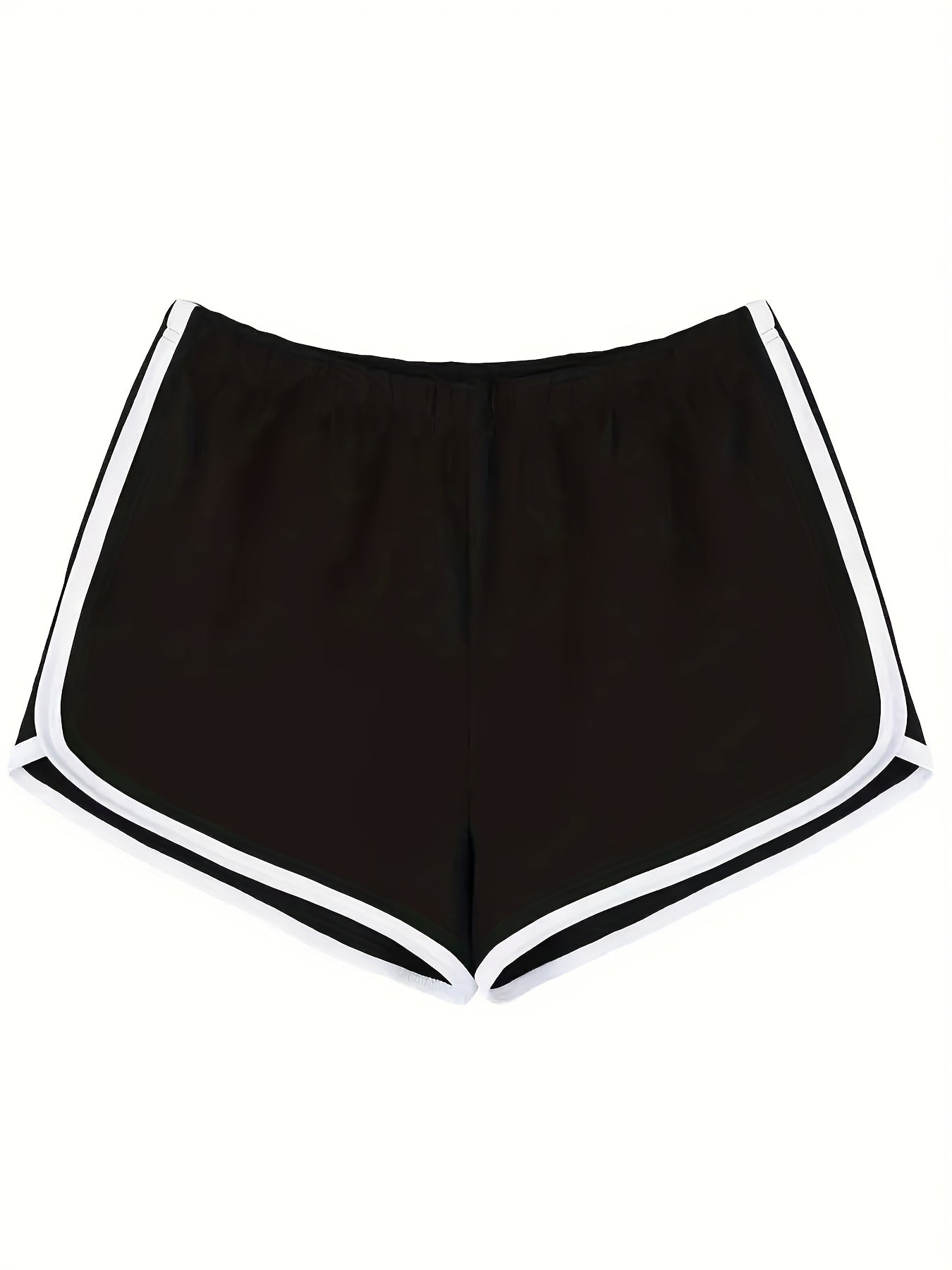 Colorblock Trim Lounge Bottoms Elastic Waistband Shorts