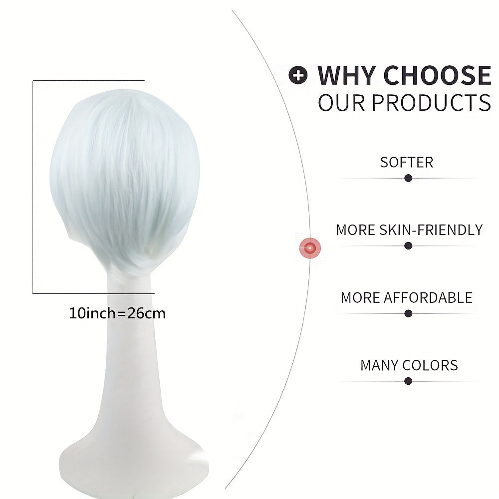 Men's 10 Inch Anime Cosplay Wig Chemical Fiber Wig