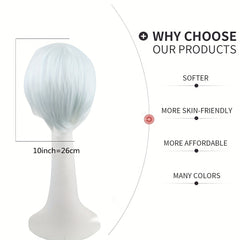 Men's 10 Inch Anime Cosplay Wig Chemical Fiber Wig