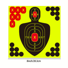 25pcs 20-32cm Shooting Targets Fluorescent Self-Adhesive Highly Visible