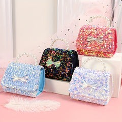 Cartoon Sequin Bow Crossbody Bag Shoulder Bag