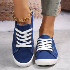 Women's Canvas Lace Up Casual Shoes Lightweight & Comfortable