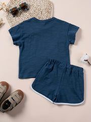 Toddler Boy's Cartoon Graphic 2pc Cotton Set for Summer