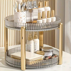 2-tier Cup Storage Rack for Living Room - Rotatable Household Desktop Organizer