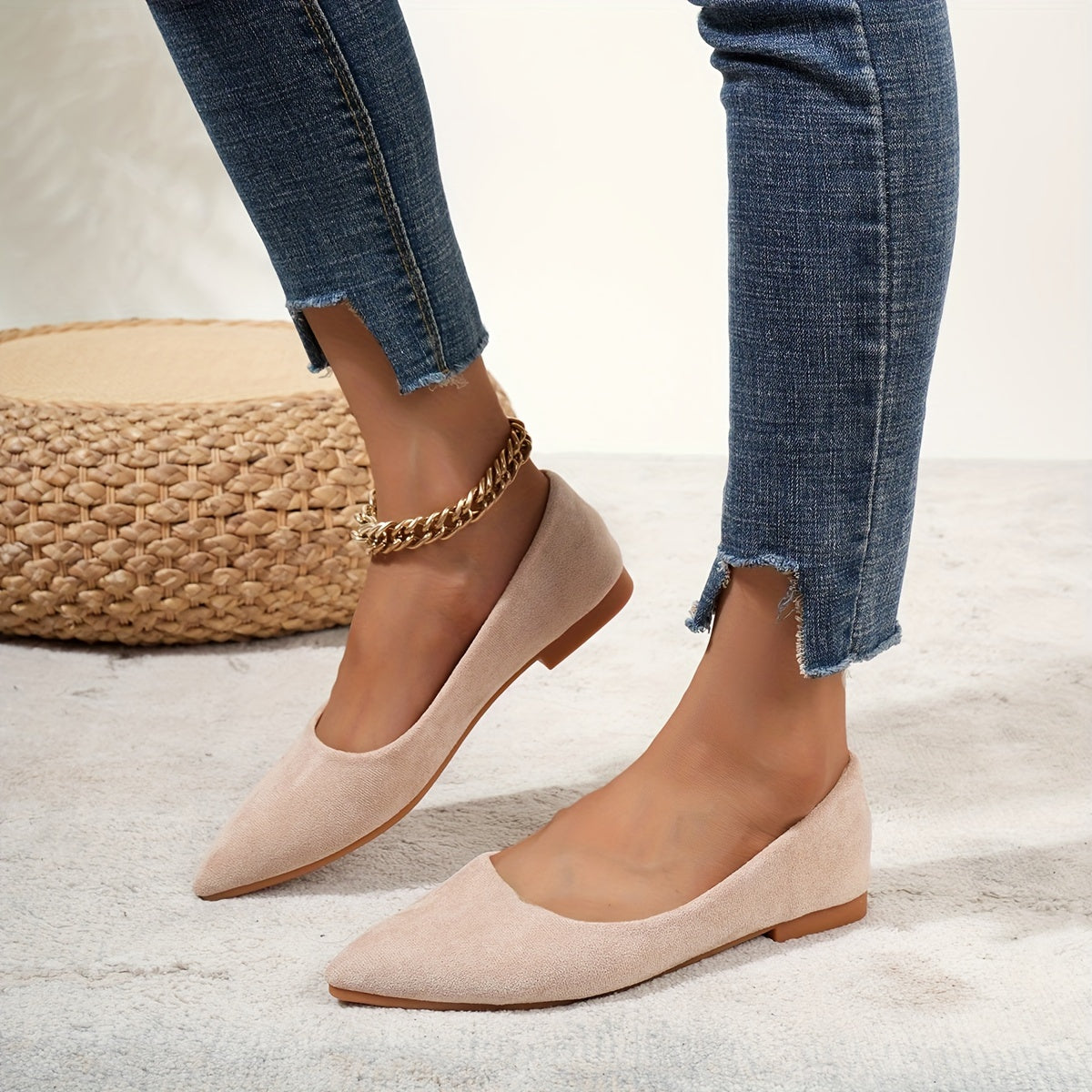 Women's Comfy Slip-On Flat Shoes Soft Sole Work Ballet Flats
