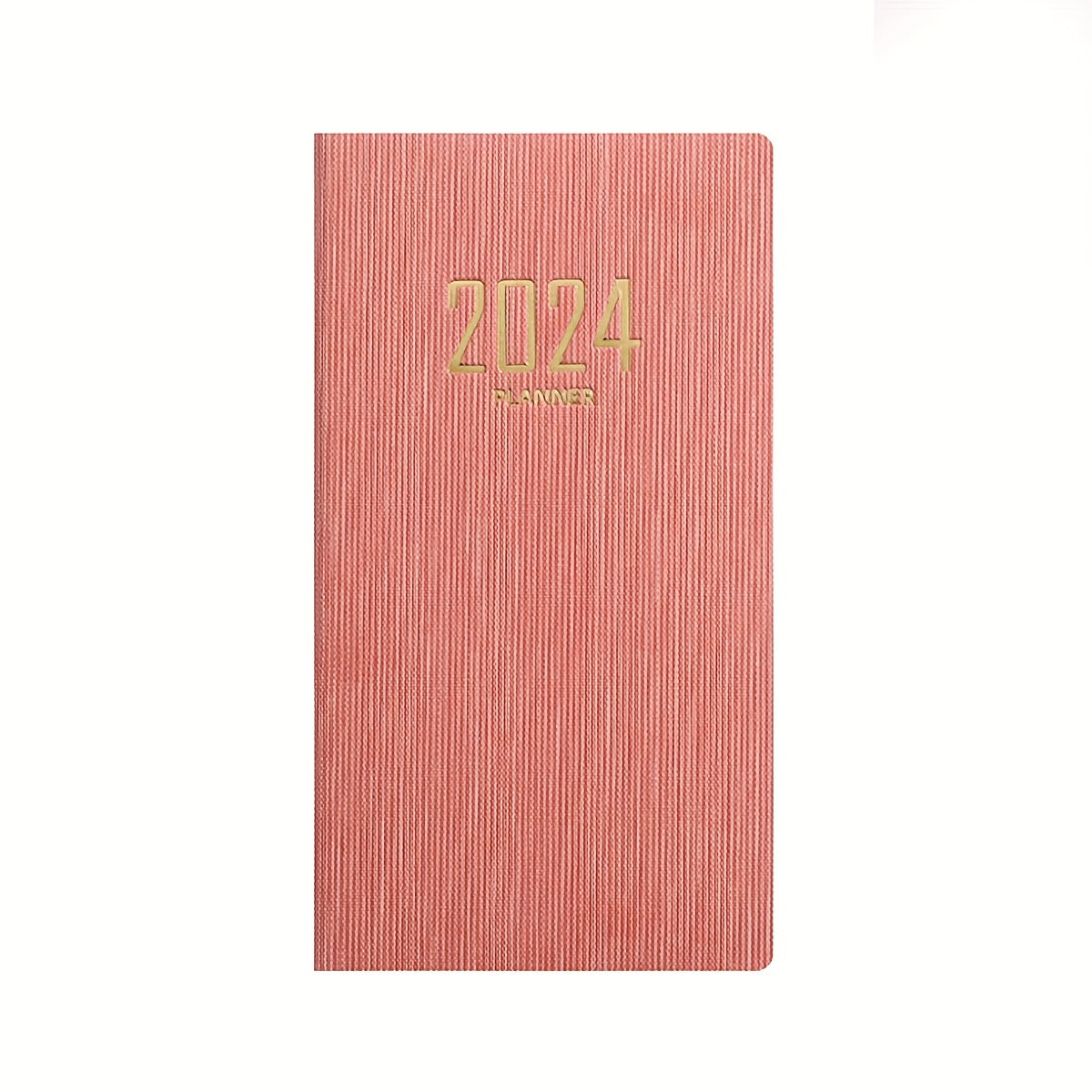 English Schedule Book for Students and Office - Leather Daily Planning Notebook