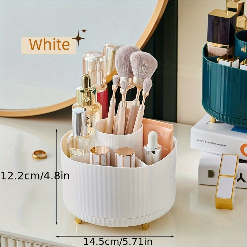 Large Capacity Makeup Brush Holder 360 Rotating Organizer