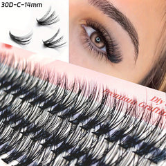 60 Pcs Cluster Lashes 3D Comic Style False Eyelashes Makeup Tool