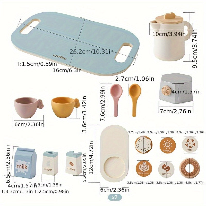 Kids' Coffee Tea Party Playset Kitchen Toys for Girls Ideal Gift