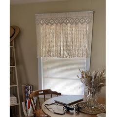 Boho Macrame Window Curtains for Kitchen Bathroom Bedroom
