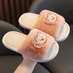 Kids Bear Cozy House Slippers Anti-skid Indoor Shoes