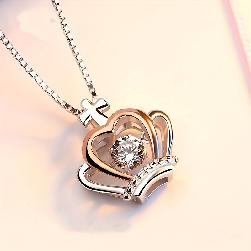Crown Pendant Necklace Decorative Accessories Holiday Gift