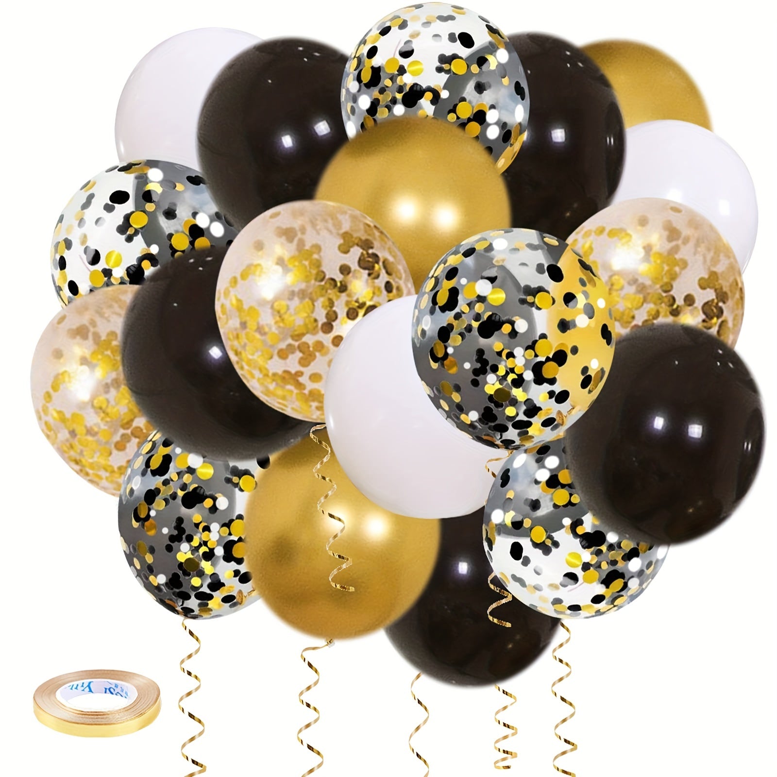 50pcs Golden Confetti Balloons 30 48 Cm Graduation Birthday Wedding Party Decor