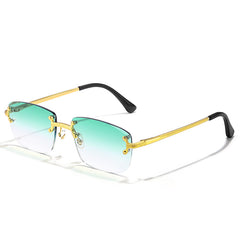 Metal Rectangle Sun Glasses UV400 Eyewear
