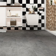 10pcs Gray Marble Cement Slate Floor Tiles Peel And Stick Vinyl Floor Sticker