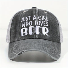 Beer Lover Ponytail Baseball Cap