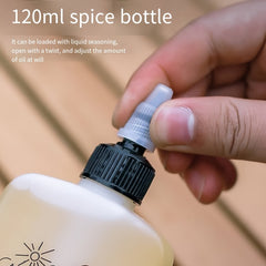 Functional Storage Bag with Plastic Seasoning Bottles for Camping and Picnic