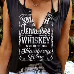 V Neck Sleeveless Tank Top Casual Basic Tank Top Women's Clothing