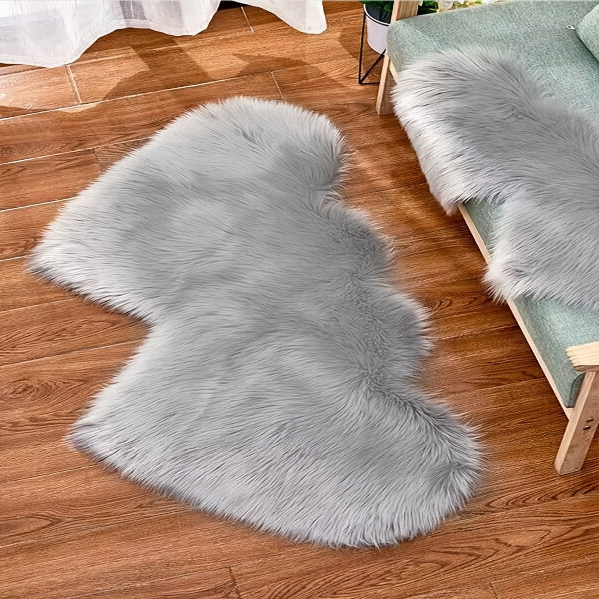 Double Heart Carpet for Home Living Room and Bedroom Soft and Durable Floor Mat