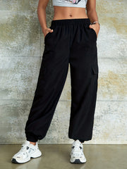 Cargo Pants Casual Elastic Waist Long Length Pants