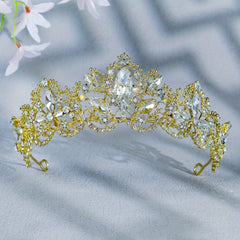 Crystal Crown Prince Queen Style Headband Alloy Tiara Hair Accessories