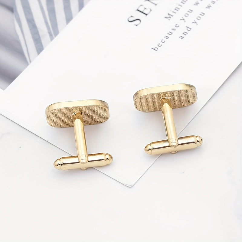 Creative Floral Striped Cufflinks for Men