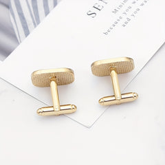 Creative Floral Striped Cufflinks for Men