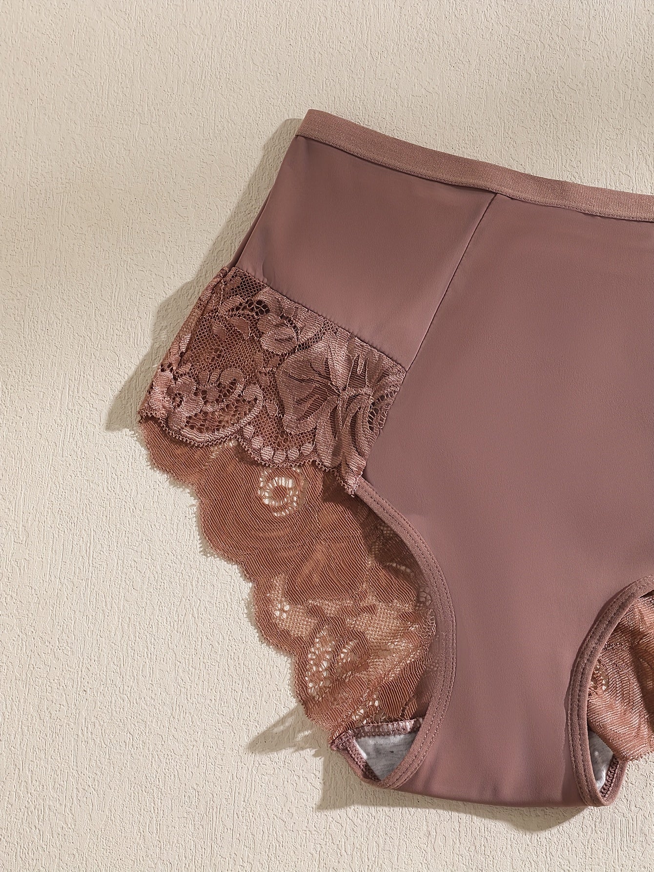 3pcs Lace Briefs Scallop Trim Panties Women's Lingerie