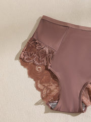 3pcs Lace Briefs Scallop Trim Panties Women's Lingerie