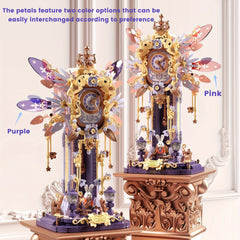Bunny Clock Block Set 1285pcs Mini Particles Easter Birthday Gift