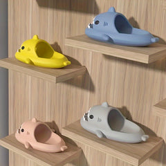 Women's Cartoon Shark Slippers Comfortable Open Toe Slide Sandals