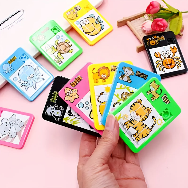 Cartoon Puzzle Toys Animals Random Colors Party Favors for Christmas
