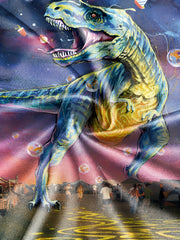 3D Dino In The City Graphic Short Sleeve T shirt Girls Summer