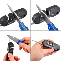 Portable Tungsten Ceramic Sharpener for Outdoor Camping and Fishing