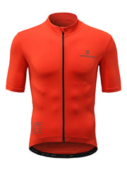 Breathable Men's Cycling Top with Zipper Short Sleeves