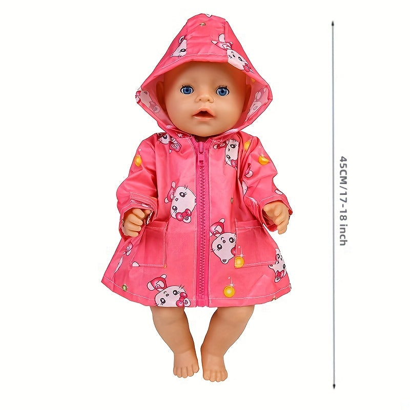 18" Girl Doll Onesie Clothes & Accessories Set