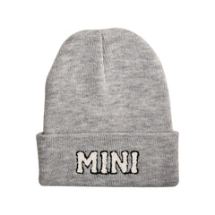 Boys Knitted Hat Soft Letter Embroidery Elastic Kids Beanie