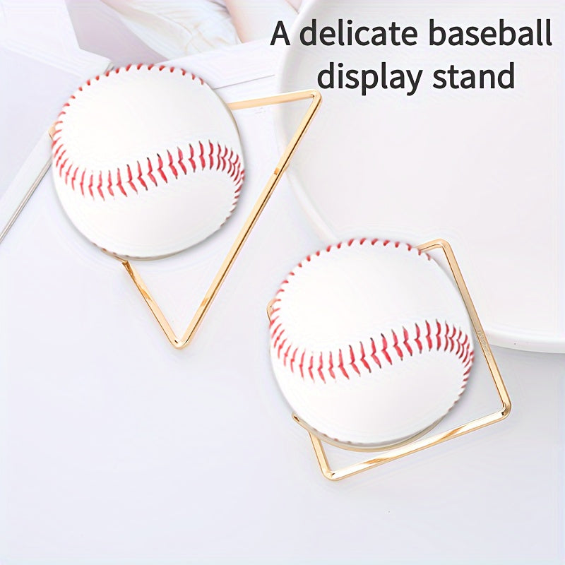 Metal Baseball Display Stand Geometric Shape Rack for Souvenir Storage
