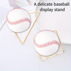 Metal Baseball Display Stand Geometric Shape Rack for Souvenir Storage