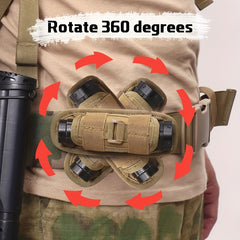Universal Flashlight Belt Clip Case 360 Rotating Flashlight Pouch Holder