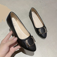 Women's Bowknot Flat Shoes Pointed Toe Slip On Comfy & Versatile Flats