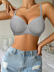 Solid T Shirt Bra Push Up Bra Women's Lingerie